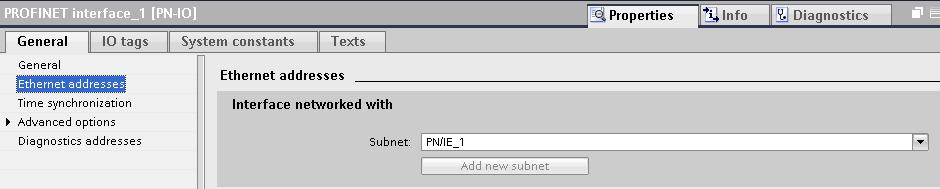 (4) Click Add new subnet to create subnet