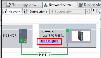 (7) Under Network view, it shows that the MGate 5103