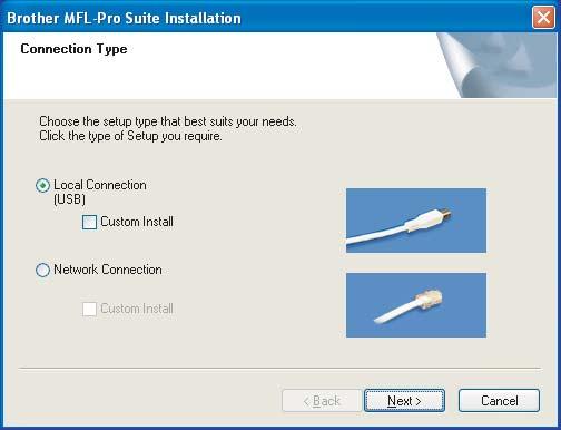 USB 6 The installation of ScanSoft PaperPort 11SE will automatically start and is followed by the installation of MFL-Pro Suite.