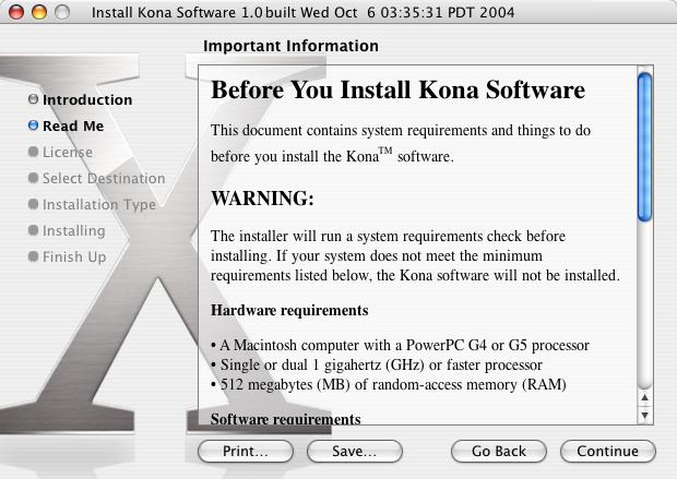 The next screen lets you know that the installer will check your PowerMac to ensure it has the