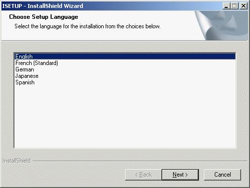Server Installation for Windows The Choose Setup Language window opens. 3. Select the language to be used during installation and click Next. If your computer: Already has a 5.