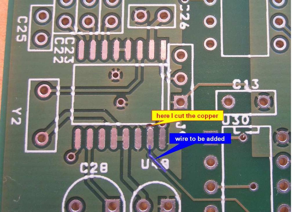 top, if you place the PCB with the speakers hole right in front and the connectors backwards! (Fig. 1). Fig. 1: the text refers to the orientation on table here shown As shown in Fig.