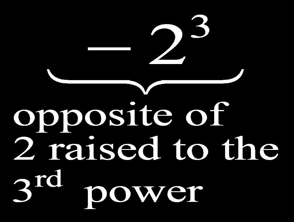 EXAMPLE 6 Simplify : Raise 2 to the 3 rd power then