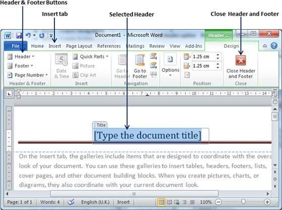 34 Step 3 Finally, you can type your information whatever you want to have in your document header and once you