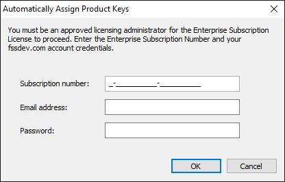 If you are the license administrator for an enterprise subscription license, you may choose to have a new product key created and assigned automatically.
