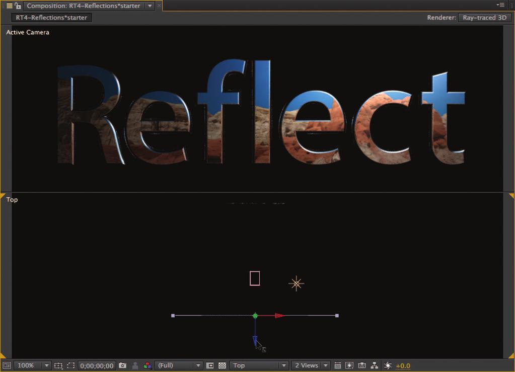 ray-traced layers in After Effects CS6 don t support texture maps, you may want to use reflections to add more interest to the faces of otherwise boring text or shapes.