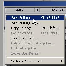 To save a settings file: 1 Click the Settings menu and select Save Settings Setup Page Click the Setup tab to access the Setup page.
