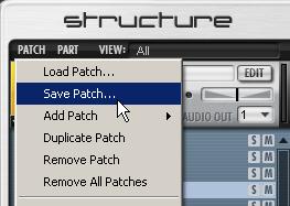 Part You can save a single part with all parameters in the Part menu. To save a part: 1 Select the desired part in the Part list.