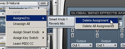 To assign a parameter to a Smart knob: 1 Right-click (Windows or Mac) or Control-click (Mac) a control.