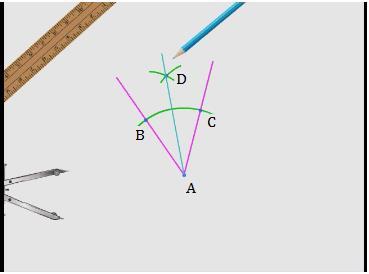 18. Use the information provided in the animation to answer the questions about the geometric construction. (note: an online video plays demonstrating the construction.