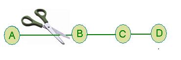 Routing Information Protocol (RIP) Every node should advertise their routing table to each other. However according to Split Horizon rule, Node C does not advertise its route to A to Node B.