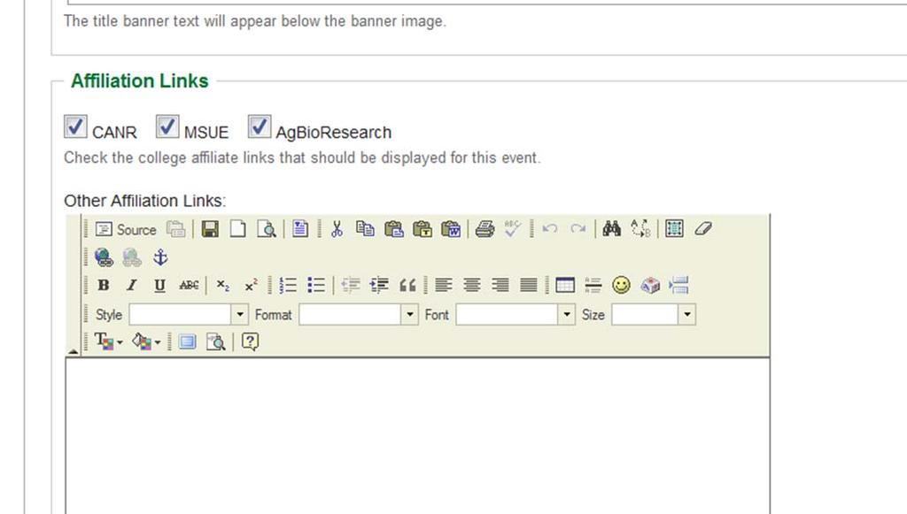 Step 7: Look & Feel Choose a theme You have the option of uploading a banner (960 x 200 pixels) Which ever affiliation