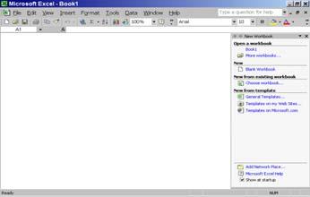 Working with Microsoft Excel Presented by: Brian Pearson Touring Excel Menu bar Name box Formula bar Ask a Question box Standard and Formatting toolbars sharing one row Work Area Status bar Task Pane