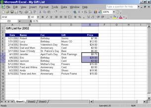Using AutoCalculate and AutoSum The sum total of the selected cells