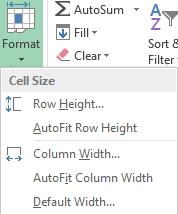 Chapter 4 Editing a Workbook Modifying Cells and Data I. Changing the Size of Rows and Columns To change the size of a column: 1. Place the mouse pointer on the line that divides the column letters.