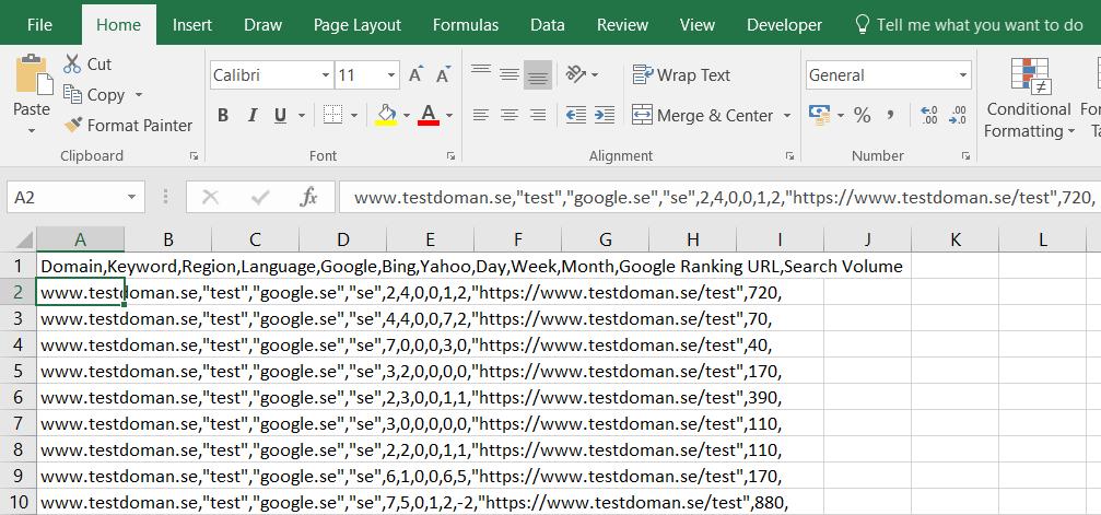 Text to Columns Have a look at the image above. Does not this happen quite often when exporting Excel documents from the internet?