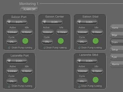 Pump and tank management controls and monitors the status of the pumps and, via sensors, the various tank levels.