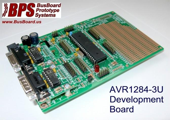 PCB-AVR1284-3U AVR Microcontroller Development PCB for Atmel 40-pin DIP AVRs.