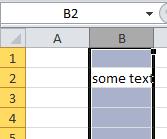 Excel Skills Navigation and Selection.. and CTRL + SPACE is pressed.