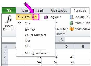 COUNT function gives the number of numbers in a range.