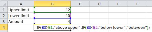 So the third part of the IF function is calculated and returned. The third part is - and that is the result seen in cell C4.