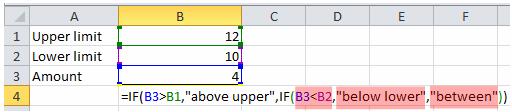 Excel Skills - Functions Excel evaluates this function in the following way. The test in the first parameter is done. Is B3 greater than B1?