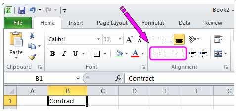 Excel Skills - Formatting and then on one of the alignment icons in the Alignment section Click on one of the three icons to choose the type of