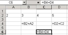 Excel Skills - Formulas and referencing Trace Precedents Suppose you have this arrangement of cells and formulae. and you press the Trace Precedents icon.