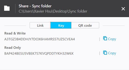 Sync Setup(computer) Source(2) Click on the key, and the two sets of