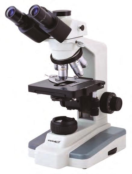 LABORATORY COMPOUND Ergonomic, anti fatigue design with plan and phase contrast objectives VWR LABORATORY COMPOUND MICROSCOPE MICROSCOPE WITH PLAN AND PHASE CONTRAST OBJECTIVES Trinocular