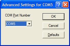 Using configuration utilities Flow control Step 10 Press the Advanced button. The Advanced Options dialog box opens.