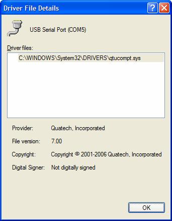 Using configuration utilities View detailed driver information See below. Update the device drivers Uninstall your USB-to-Serial adapter. Return to the previously installed driver.