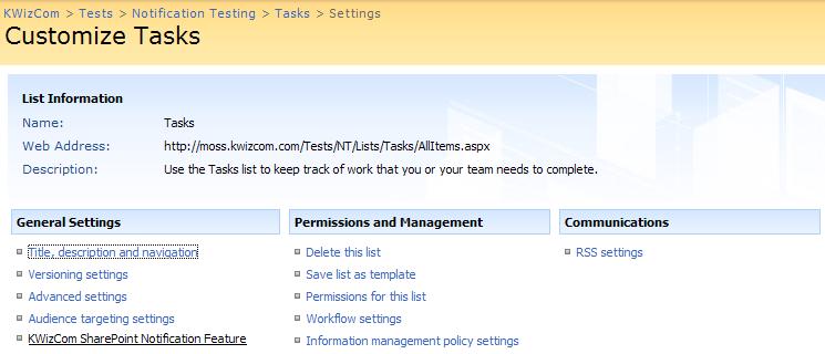 LIST NOTIFICATIONS SETTINGS INTRODUCTION The List Ntificatin Feature allws yu as an administratr t cnfigure ntificatin/reminders fr every required list.