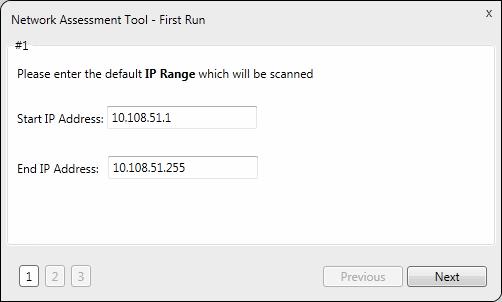 Address' If required, you can change the start and end IP addresses to a different target network.