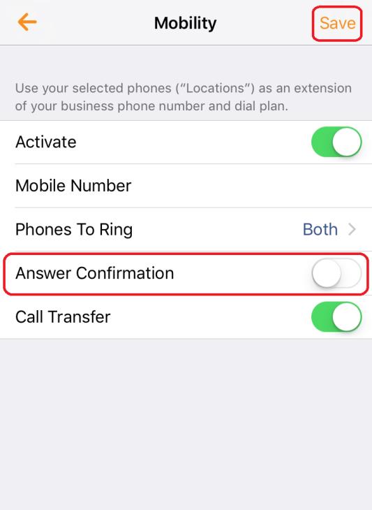 19 Answer Confirmation The Answer Confirmation option will prompt you to enter any digit on your mobile phone s keypad to accept an incoming call (Recommended to