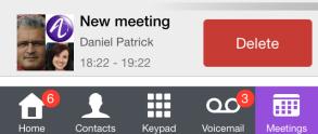 III.8.5 Delete a future meeting -Select the meeting tab. Swipe left or right. Delete the meeting. The information presented is subject to change without notice.