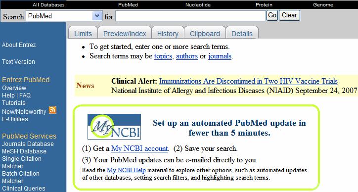How do I search PubMed?