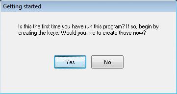 Public and Private Keys Creation If it s the first time you run your DeltaCrypt software: