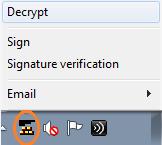 Encrypt/Decrypt group) Click the DeltaCrypt Tray icon and