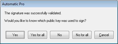 Regardless of the chosen option, the DeltaCrypt Encryption Software will ask you to select a public key for signing and to provide its password as a means of determining that you are its owner.