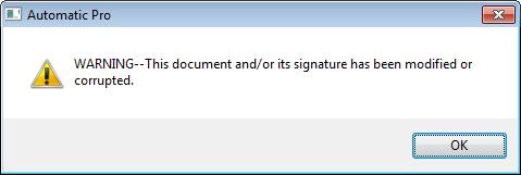 Otherwise, you will have the option of viewing the signature identification data.
