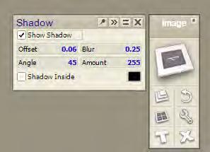 Hover over the shadow on the icon and click to make the shadow menu appear.