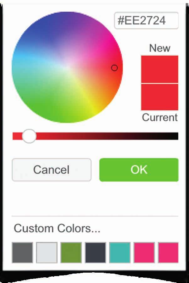 or by using online tools such as color-hex.com y Printers can convert the Hex color back to the appropriate PMS or CMYK color when going on press.