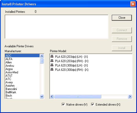 Chapter 5-2 Installation Guide Figure 5-1 Install Printer Drivers The printers appearing in the Printer Model list depend on the check box settings below it.