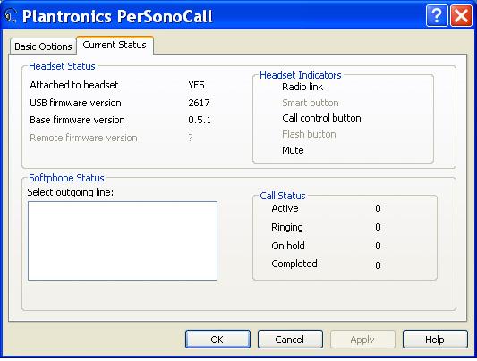 NOTE: Some PerSonoCall features are grayed and not applicable to the Voyager 510-USB system.