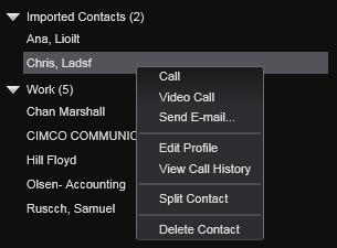 Managing Groups Select any group and control-click or right-click to: Add all of that groups contacts to favorites directory Add a new contact to that group Create a new group Rename Delete Group