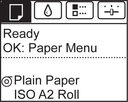 (See "Displaying the Paper Reference Guide.") User's Guide Handling Paper Handling rolls 8 Holding it at the positions indicated, close the Roll Cover.