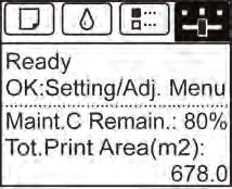 Adjusting Line Length 7 Press or to select Automatic, Print Quality, or Print Length, and then press the OK button.