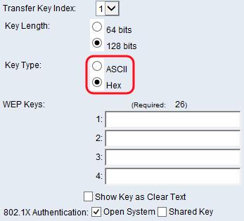 numbers or letters A-F. Step 4. In the WEP Keys field, enter up to 4 different WEP keys for your device.