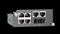 The PM-7200-2G/4G series Gigabit Ethernet combo modules support 2 or 4 SFP slots.